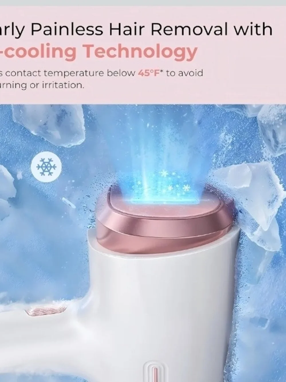 White and Rose Gold IPL Hair Removal Device -